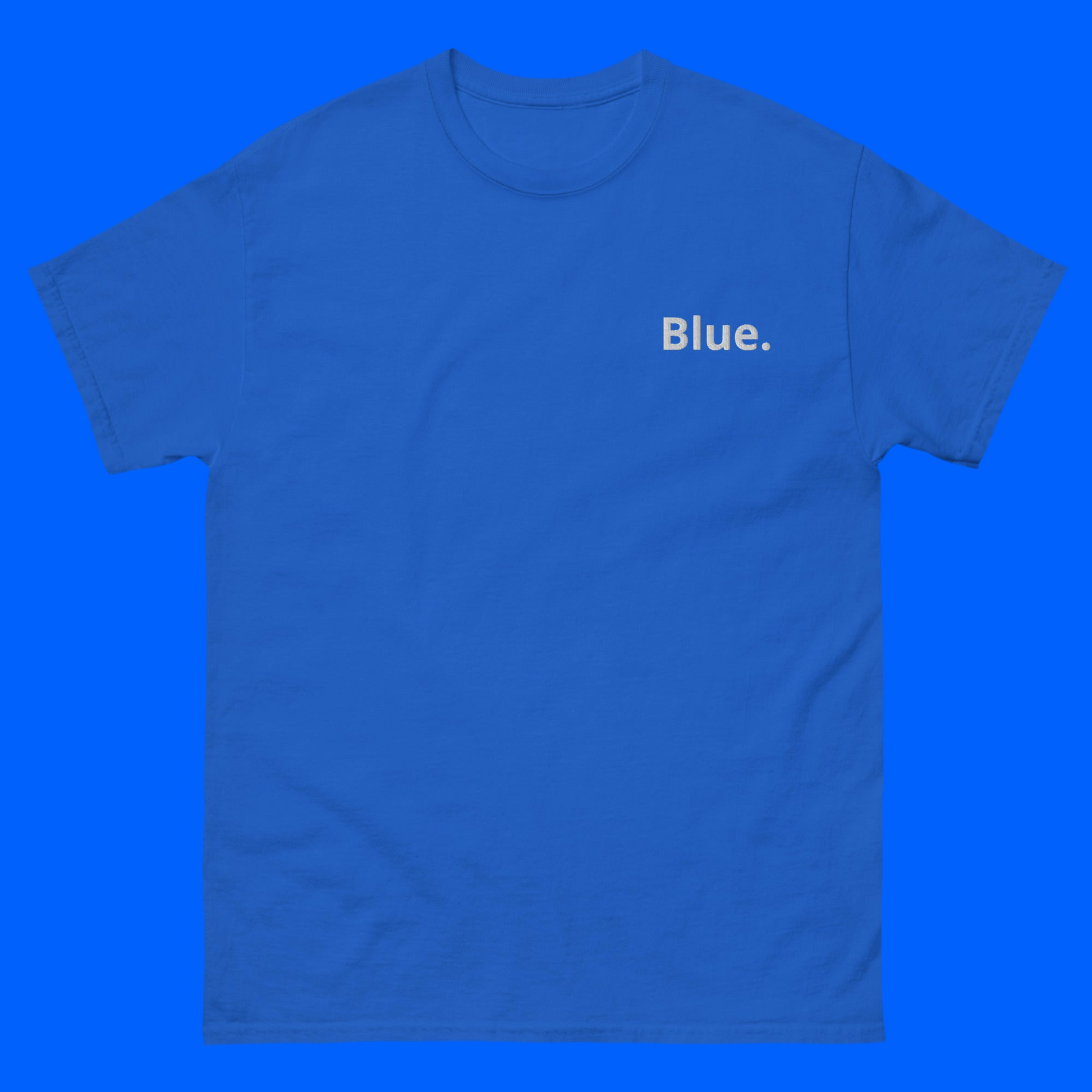 Blue. Tee